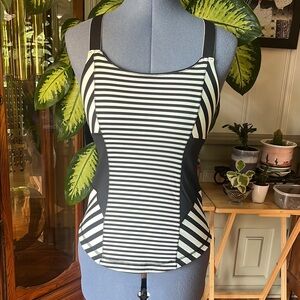 Lululemon Striped Black and Mint Women's Top, Read